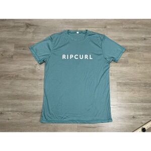 Ripcurl 30+ UPF Tee Swim Corp SS Surf Shirt Mens Size M Green Medium